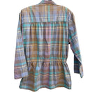 Switch Lizwear Vintage 80s Pastel Plaid Womens Elastic Drawstring Waist Retro Jacket L 3 image