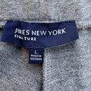 Switch Jones New York Signature Womens Heather Grey Pull On Knit Straight Leg Pants L 2 image