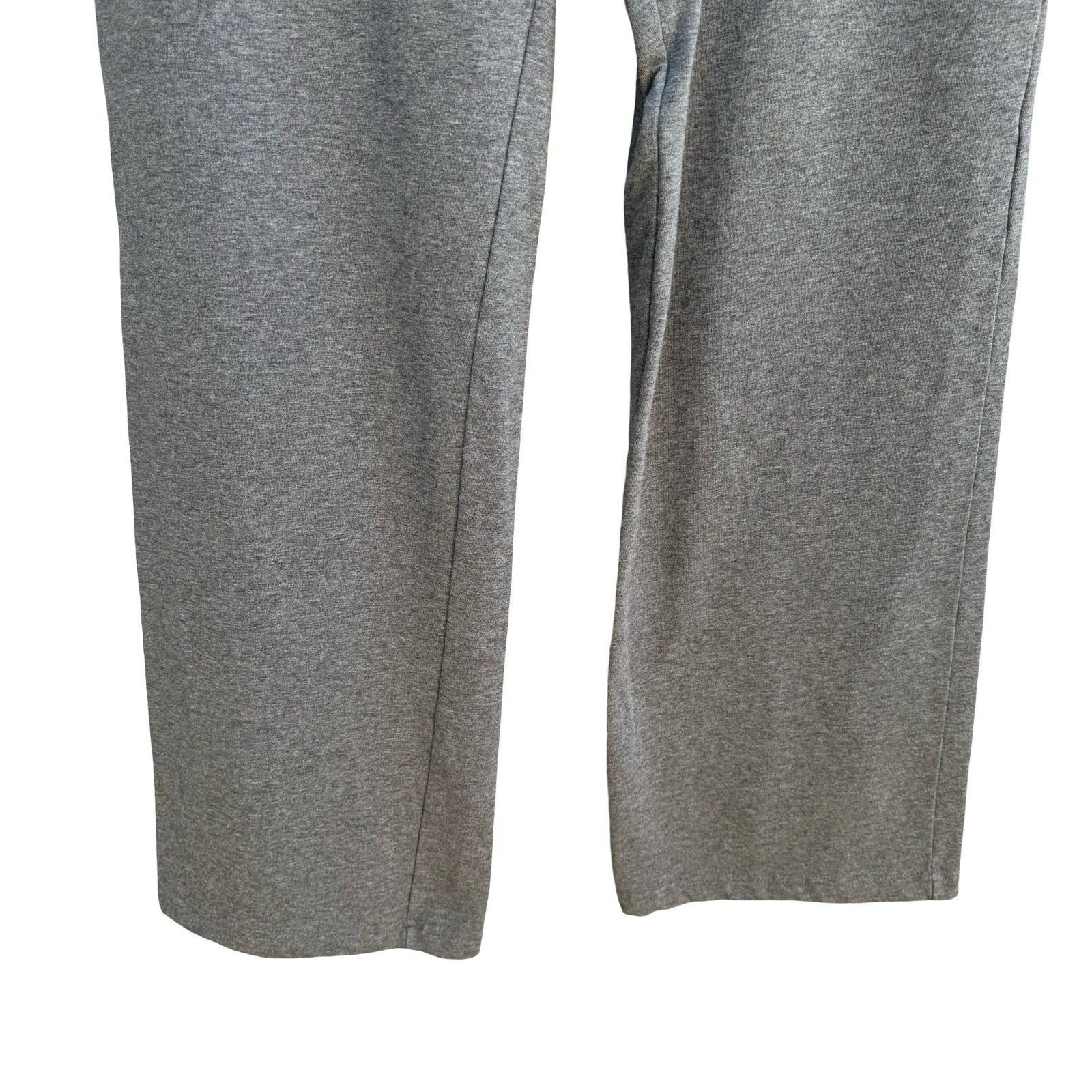Jones New York Signature Womens Heather Grey Pull On Knit Straight Leg Pants L