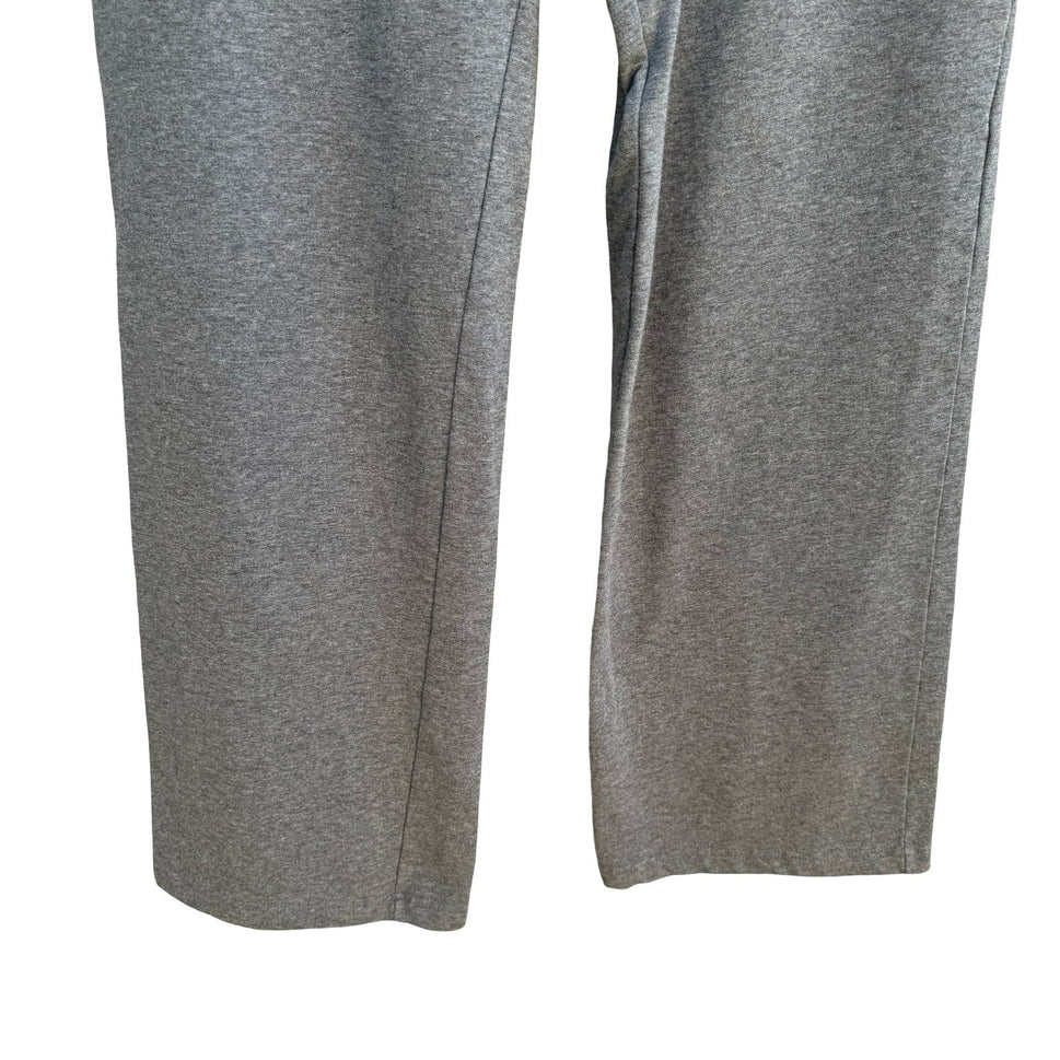 Jones New York Signature Womens Heather Grey Pull On Knit Straight Leg Pants L