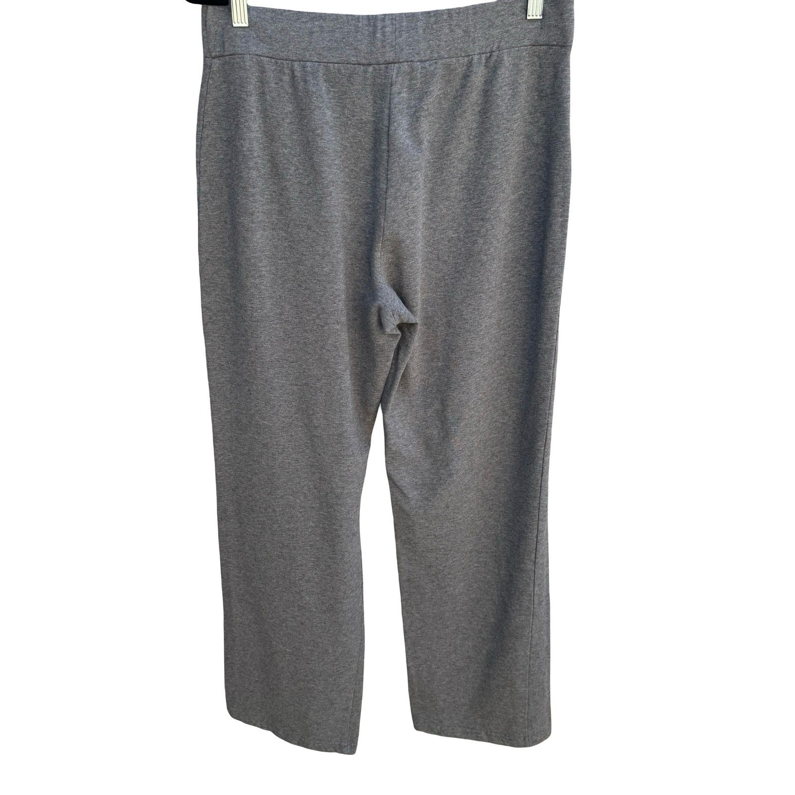Jones New York Signature Womens Heather Grey Pull On Knit Straight Leg Pants L