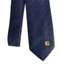 Switch Goldlion Vintage Men&#39;s Navy Blue Diagonal Stripe Necktie Tie - New Never Worn 3 image