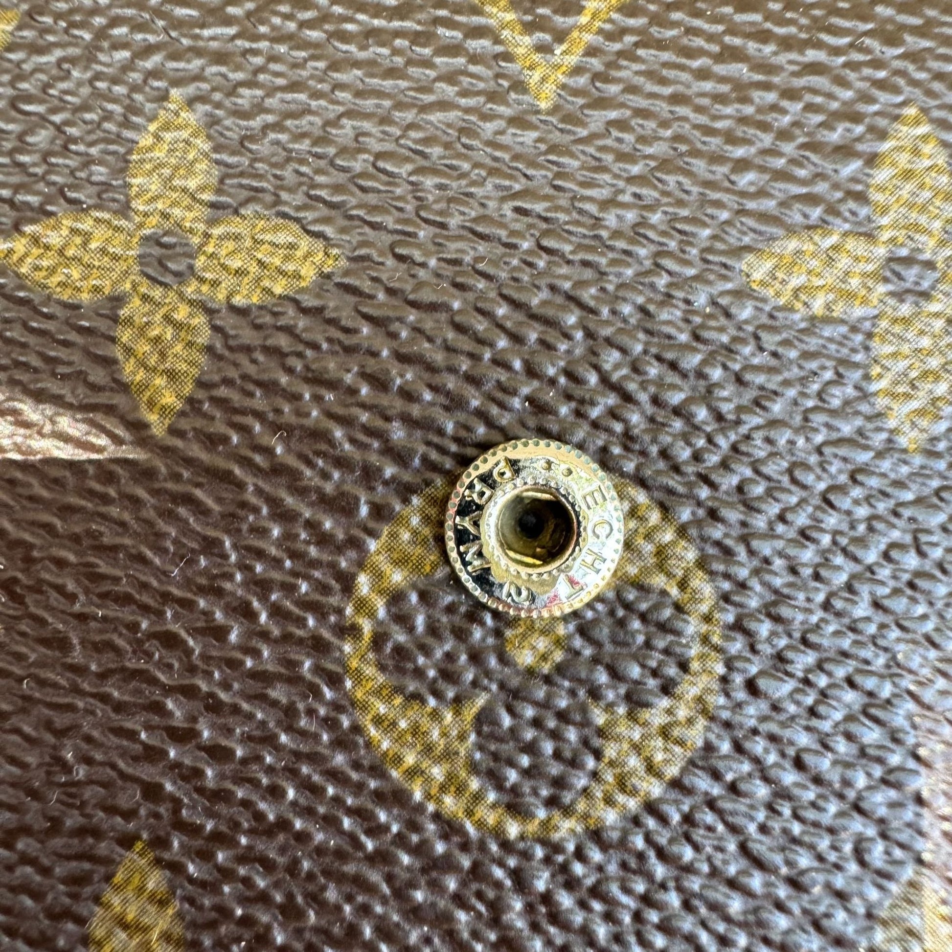 Louis Vuitton Vintage Monogram Canvas Trifold Wallet Card Holder Checkbook Cover