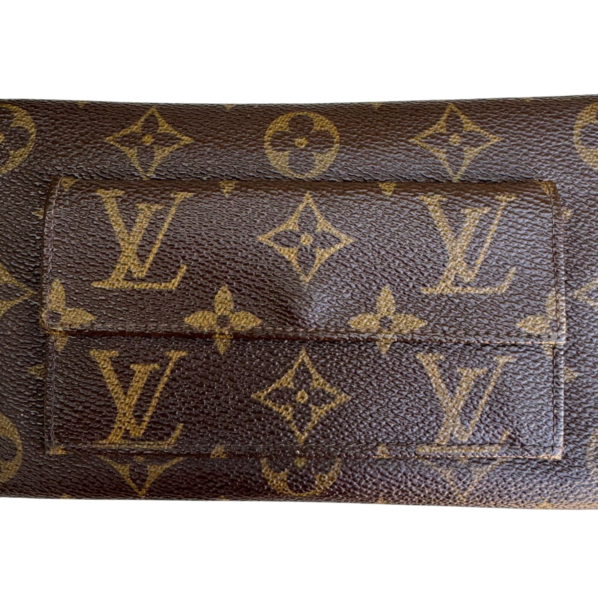 Louis Vuitton Vintage Monogram Canvas Trifold Wallet Card Holder Checkbook Cover