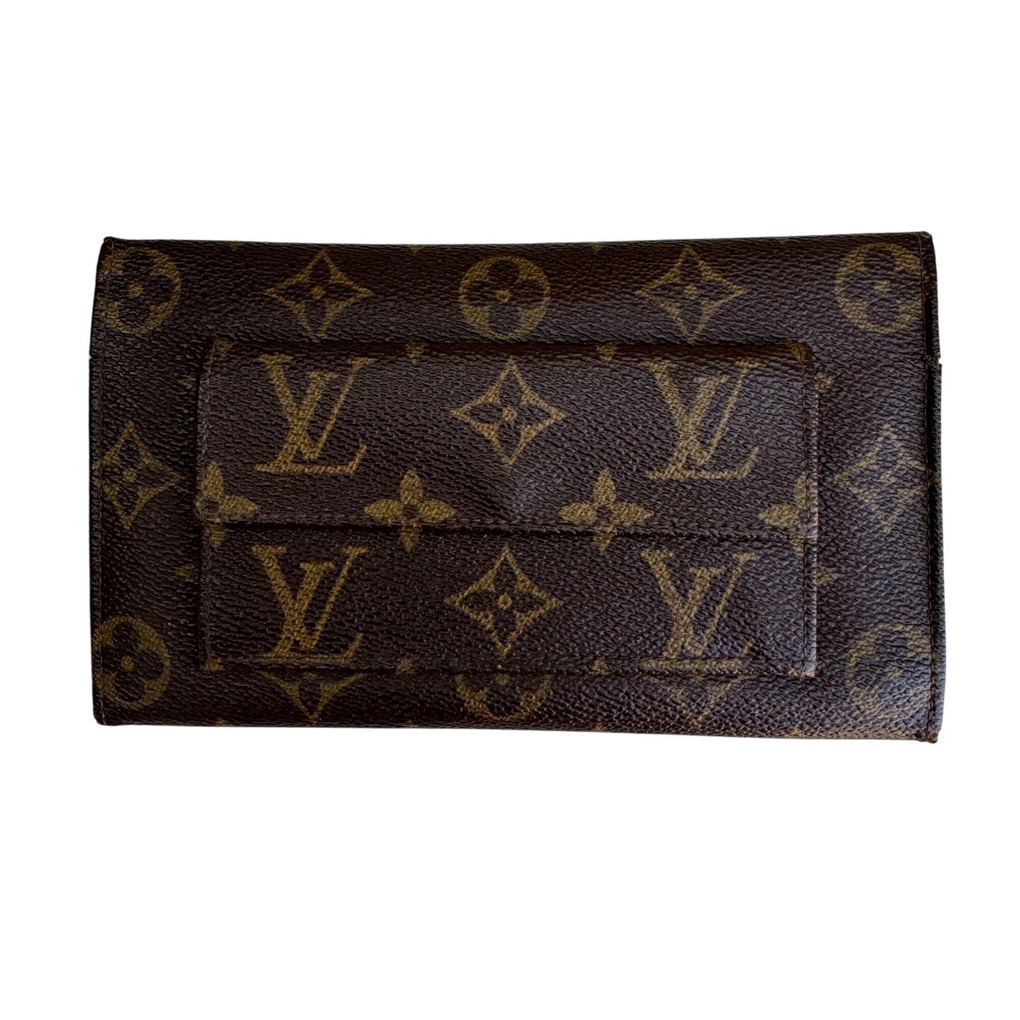 Louis Vuitton Vintage Monogram Canvas Trifold Wallet Card Holder Checkbook Cover