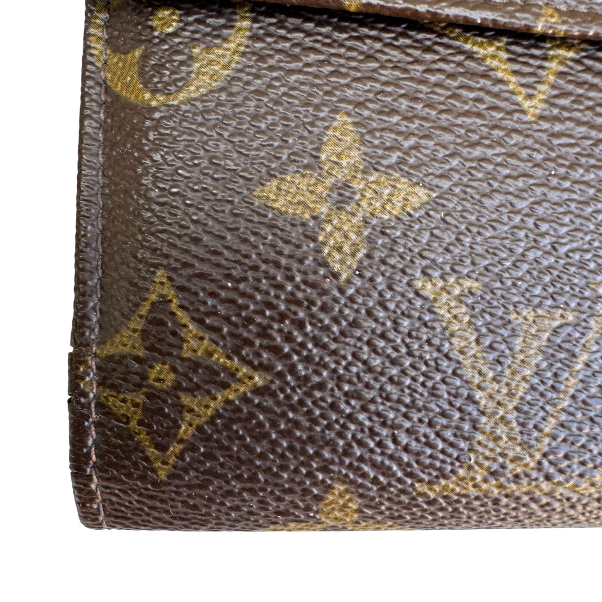 Louis Vuitton Vintage Monogram Canvas Trifold Wallet Card Holder Checkbook Cover