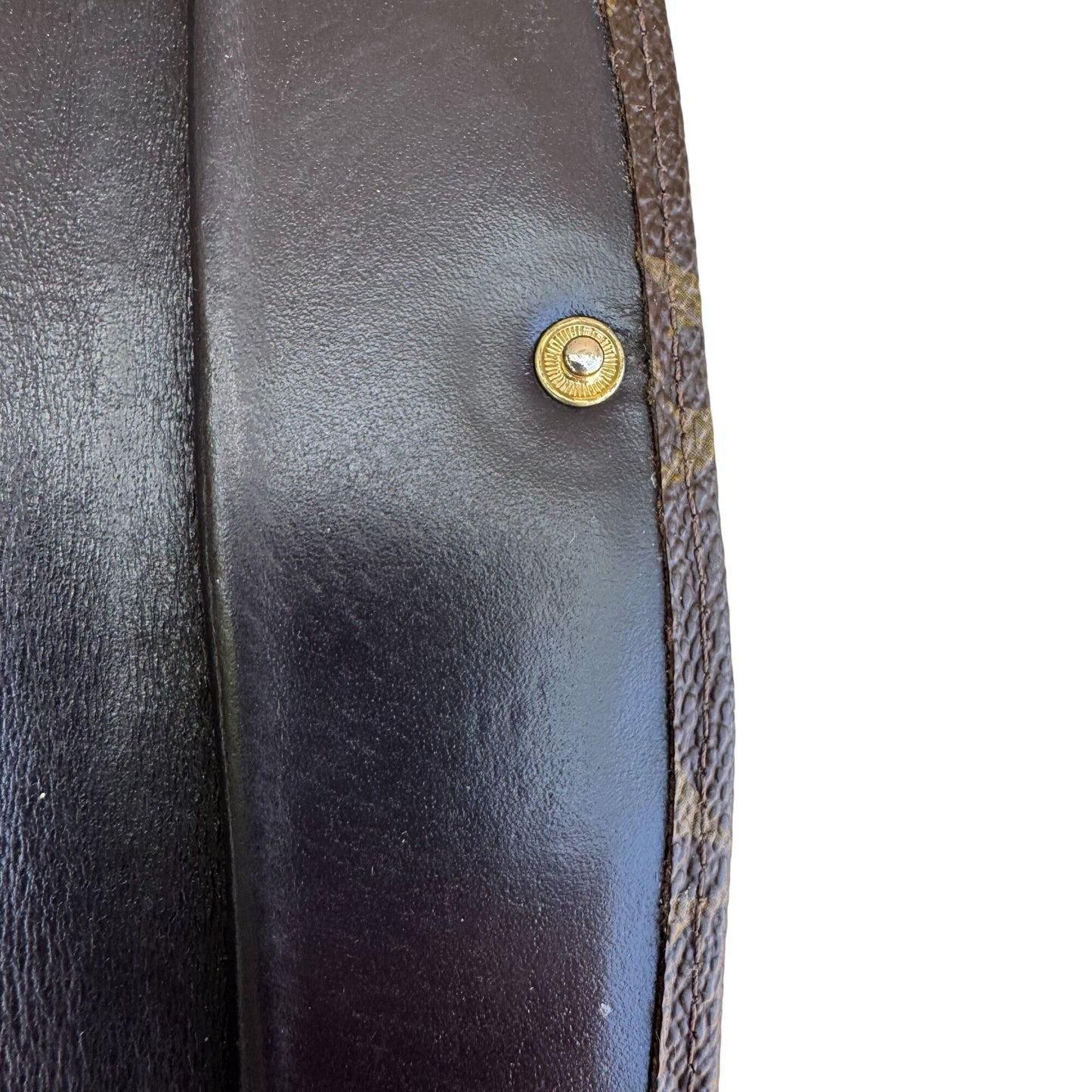 Louis Vuitton Vintage Monogram Canvas Trifold Wallet Card Holder Checkbook Cover