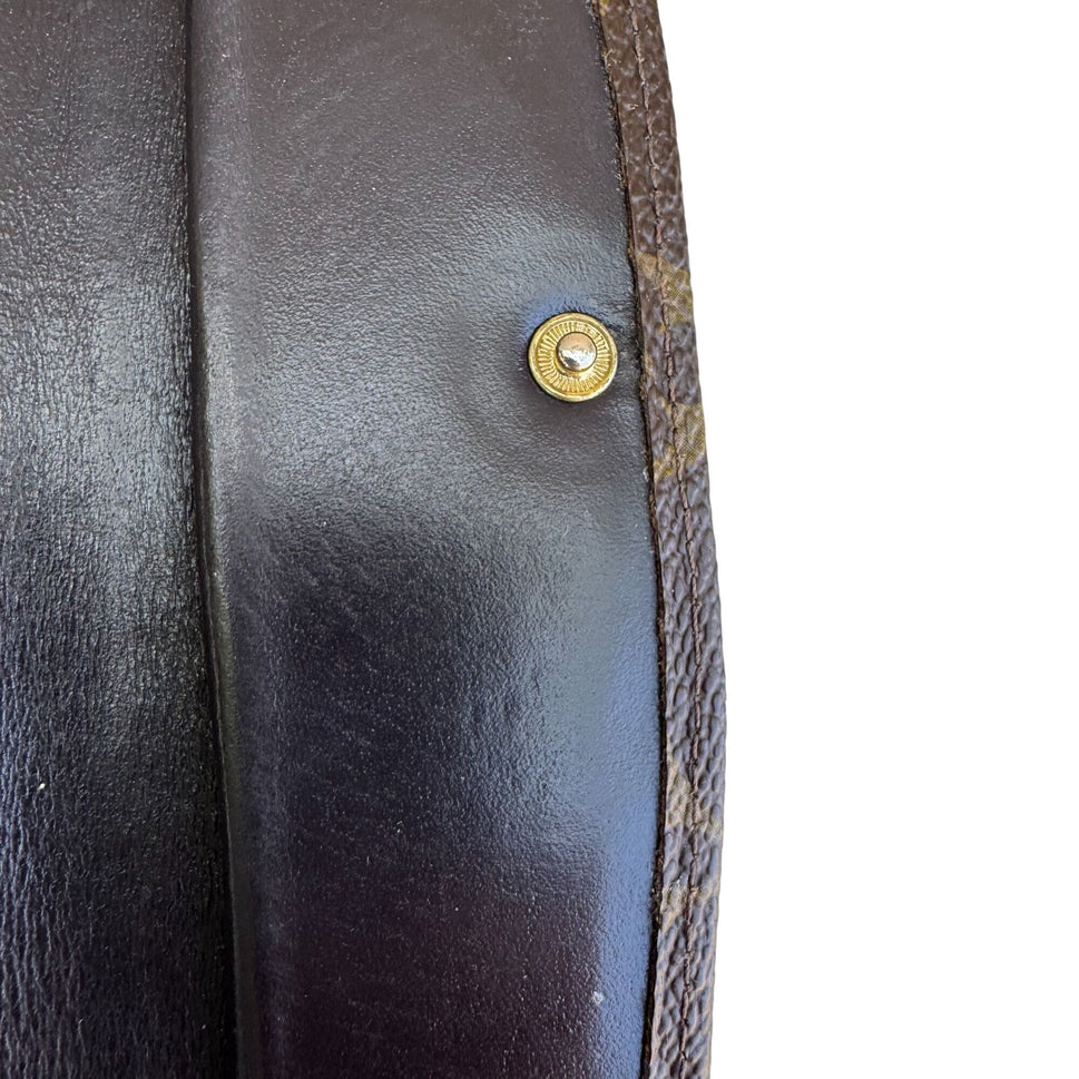 Louis Vuitton Vintage Monogram Canvas Trifold Wallet Card Holder Checkbook Cover