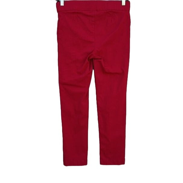 Rafaella Comfort Stretch Red Pull On Flat Front Slim Leg Cropped Women's Pants 6