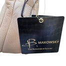 Switch B Makowsky Beige Leather Shoulder Bag With Chain Strap &amp; Gold Hardware 2 image