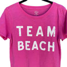 Switch J. Crew Womens S Team Beach Graphic Shirt Pink Slub Cotton Coastal Barbiecore 3 image