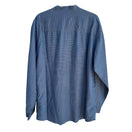 Switch Brandini Le Collezioni Blue Pinstripe Mandarin Collar Button-Up Shirt Mens XL 2 image