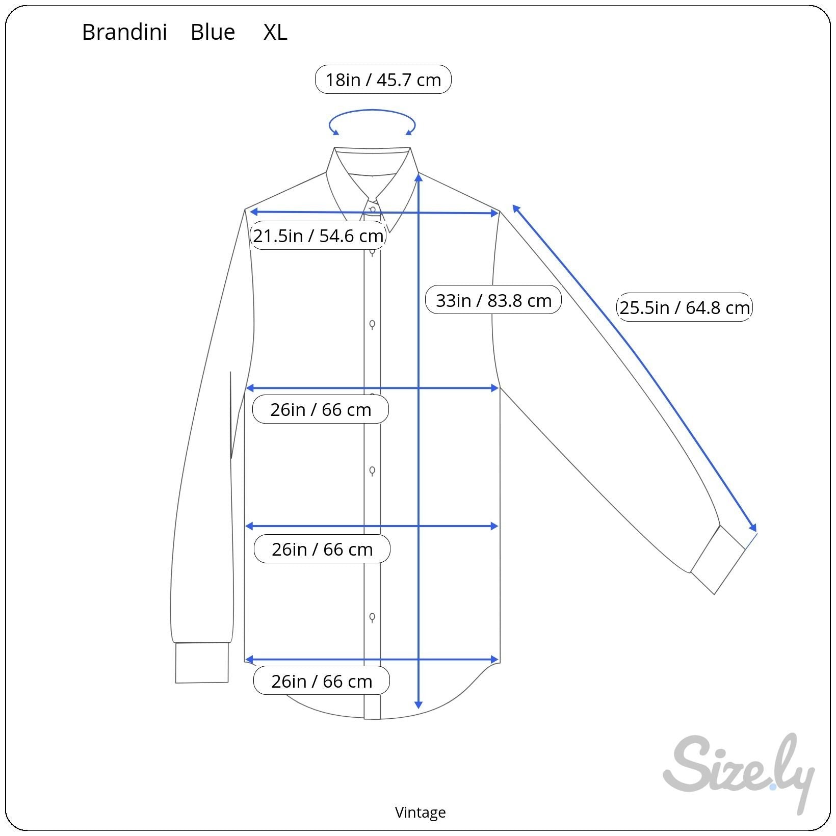 Brandini Le Collezioni Blue Pinstripe Mandarin Collar Button-Up Shirt Mens XL