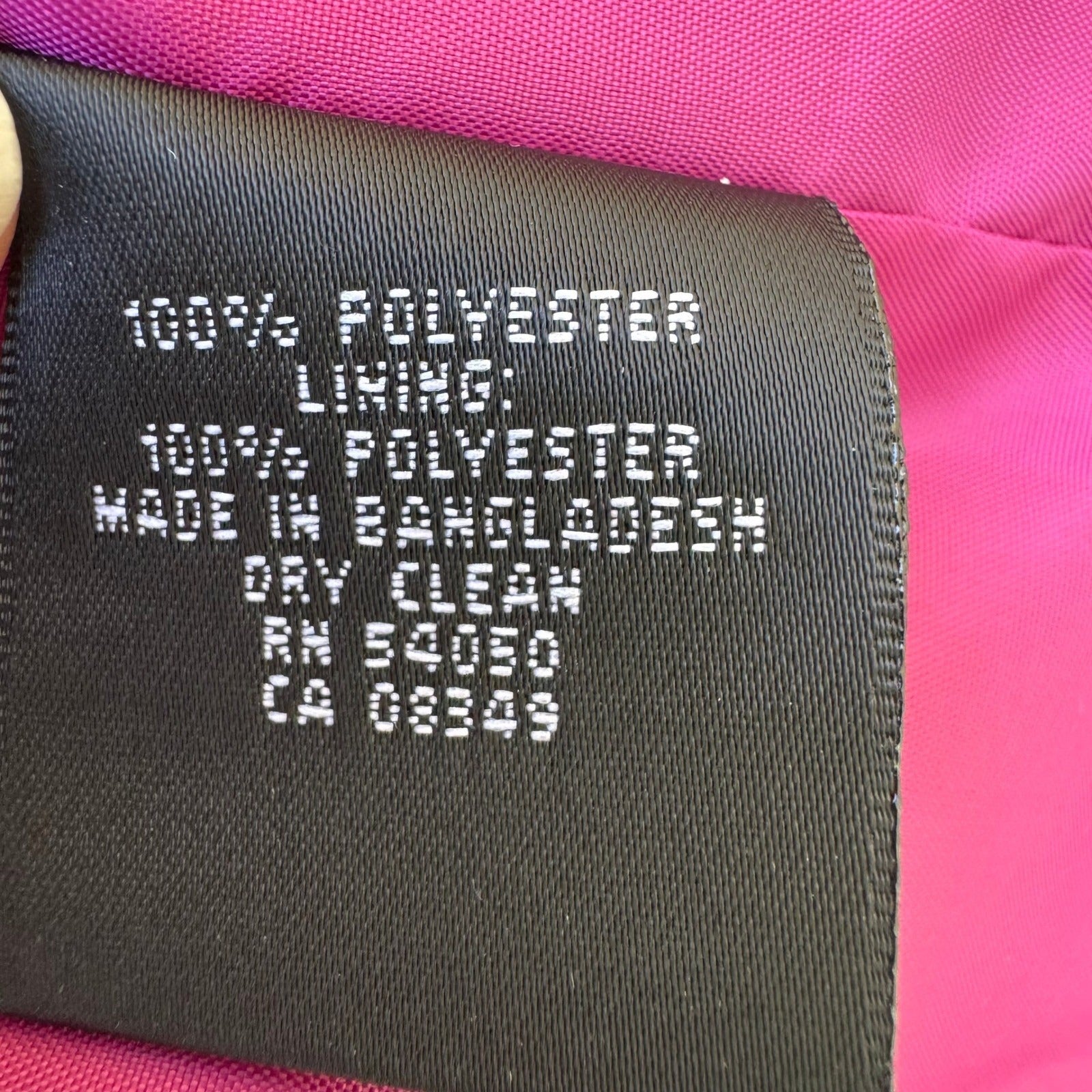 Kasper Raspberry Pink Textured Power Suit Professional Blazer Jacket 14 NEW