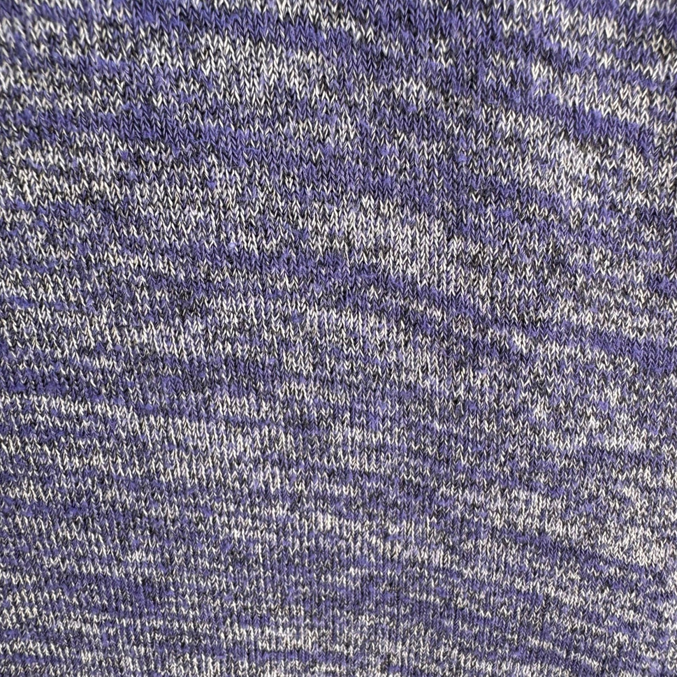 LOGO Lori Goldstein Purple Marled Knit V-Neck Tunic Top Lagenlook Loungewear M