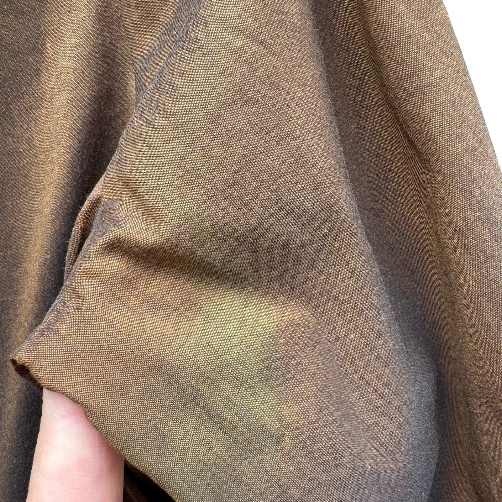Ted Baker London Minimalist Brown Iridescent Hidden Button Shirt Tailored Chic S
