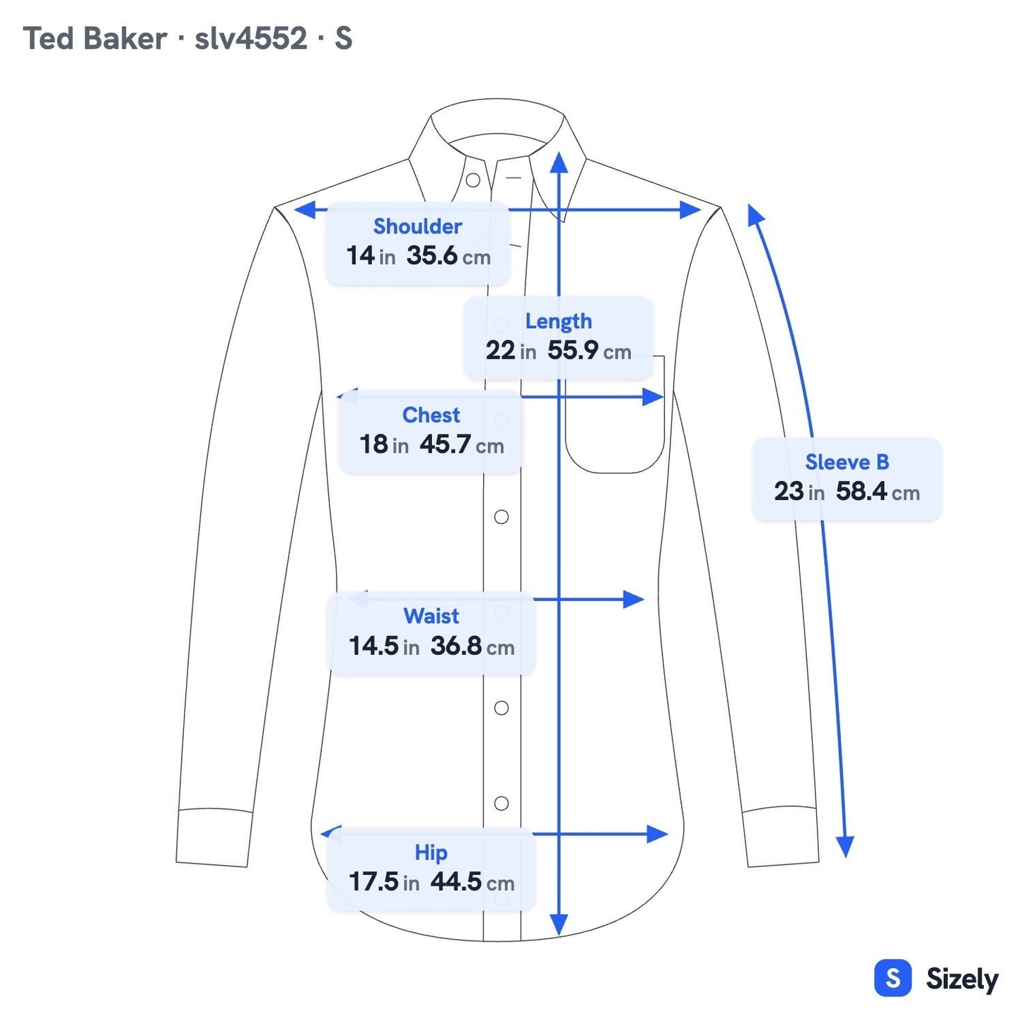 Ted Baker London Minimalist Brown Iridescent Hidden Button Shirt Tailored Chic S