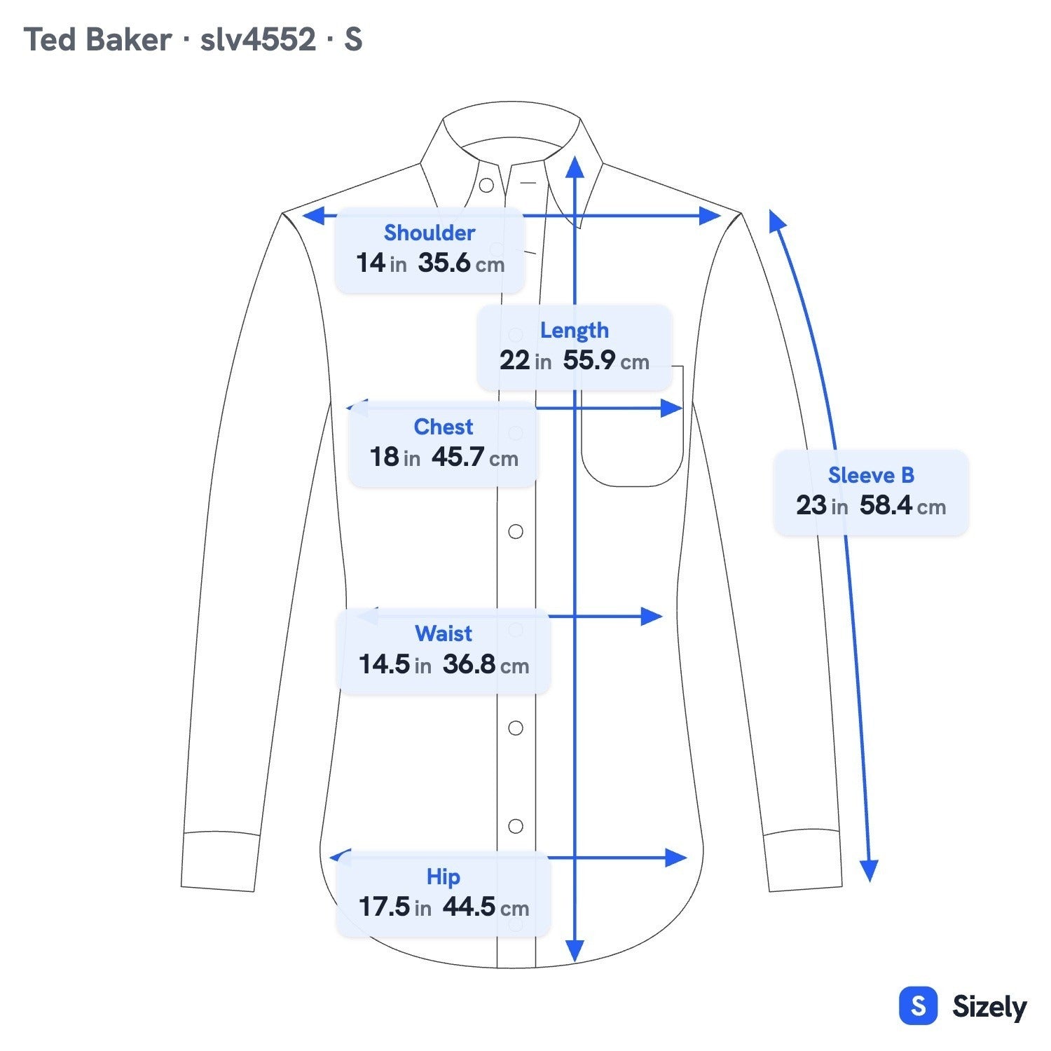 Ted Baker London Minimalist Brown Iridescent Hidden Button Shirt Tailored Chic S