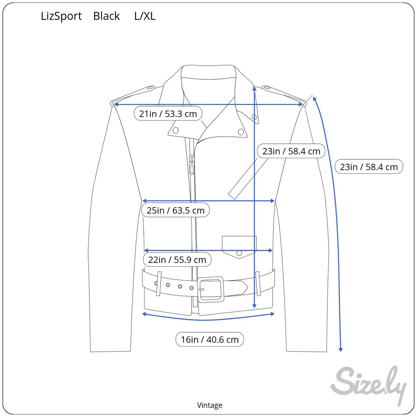 Lizsport Vintage Black Cropped Bomber Biker Jacket Zippers Oversized Epaulets L