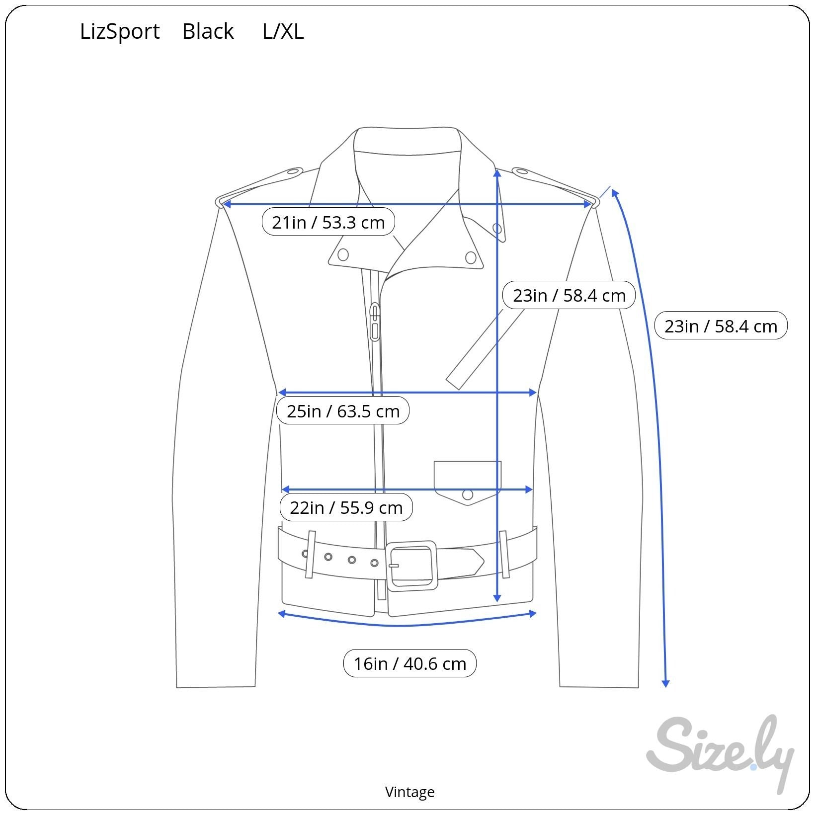 Lizsport Vintage Black Cropped Bomber Biker Jacket Zippers Oversized Epaulets L