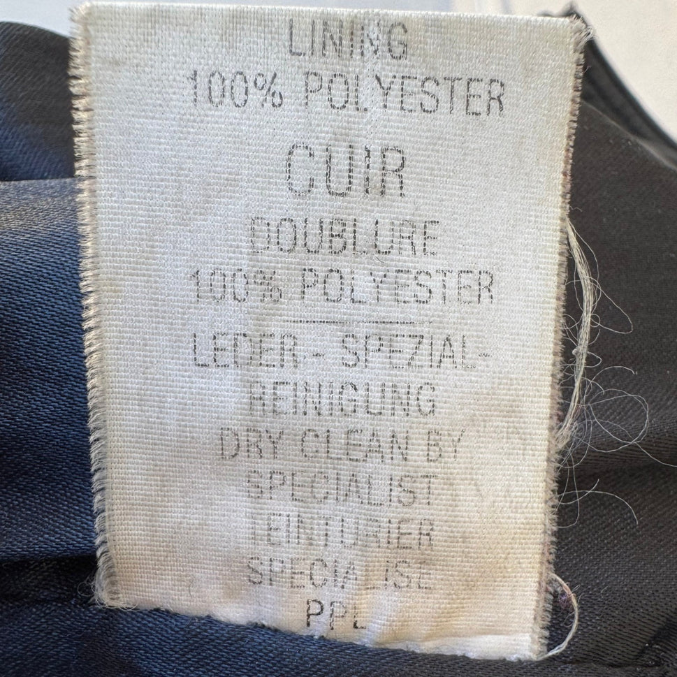Plantation Vintage Grunge Rocker Belted Distressed Biker Moto Jacket ZIPPER FLAW