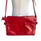 Switch Phillippe Vintage Red Leather Adjustable Strap &amp; Gold Buckle Accent Shoulder Bag 3 image