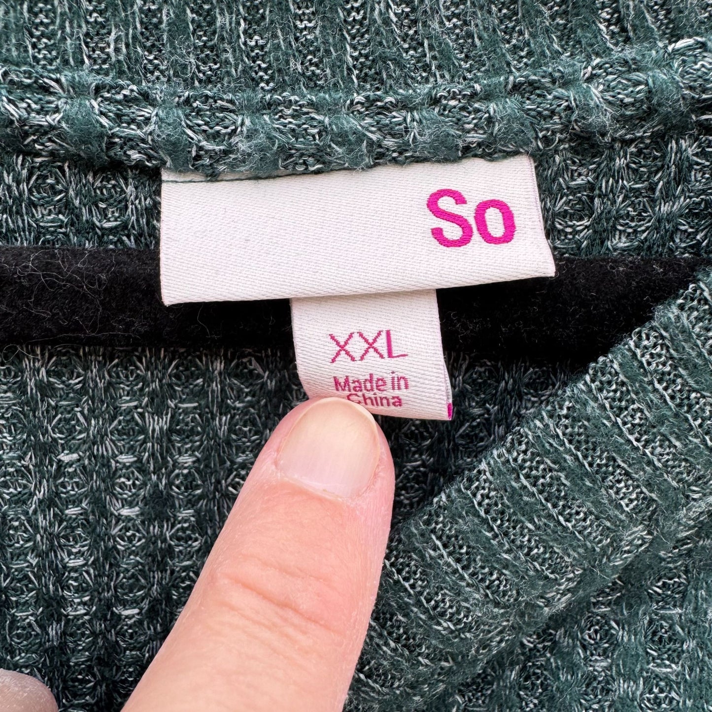 So Womens Moss Marl Knit Sweater XXL Cozy Pullover Long Sleeve Soft Casual New