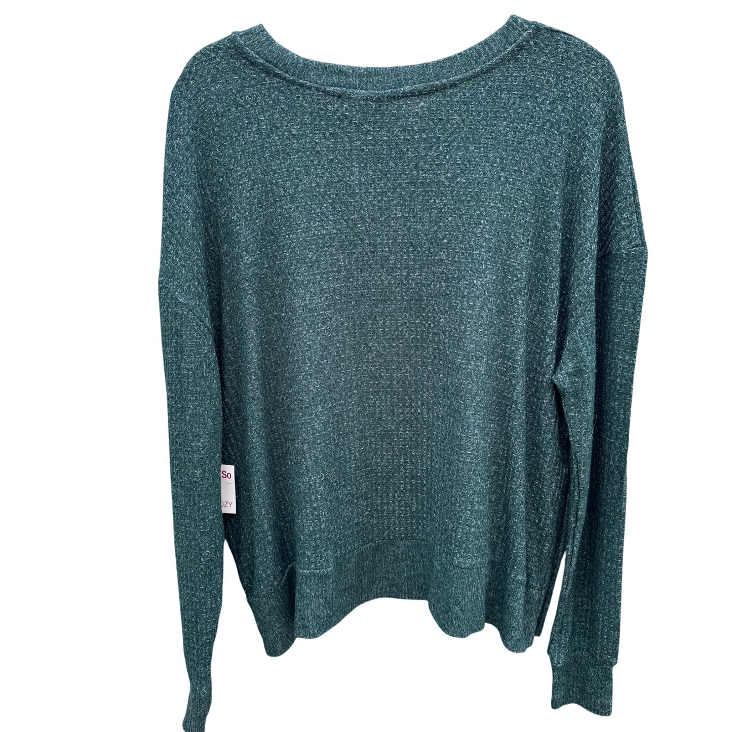 So Womens Moss Marl Knit Sweater XXL Cozy Pullover Long Sleeve Soft Casual New