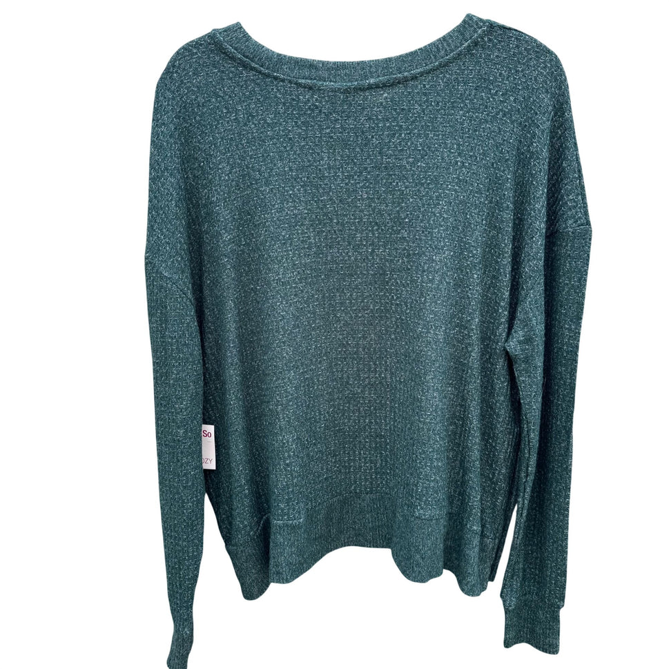 So Womens Moss Marl Knit Sweater XXL Cozy Pullover Long Sleeve Soft Casual New