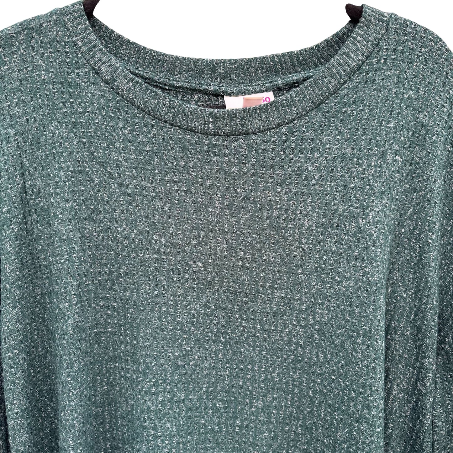 So Womens Moss Marl Knit Sweater XXL Cozy Pullover Long Sleeve Soft Casual New