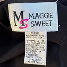 Switch Maggie Sweet Vintage 90s Womens S Black Floral Embroidered Long Sleeve Blouse 2 image
