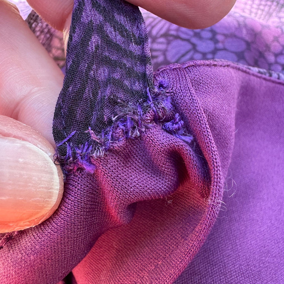 BIYAYCDA Y2K Purple Whimsigoth Snakeskin Tiered Midi Dress 10 Fairycore Romantic