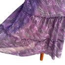 Switch BIYAYCDA Y2K Purple Whimsigoth Snakeskin Tiered Midi Dress 10 Fairycore Romantic 3 image