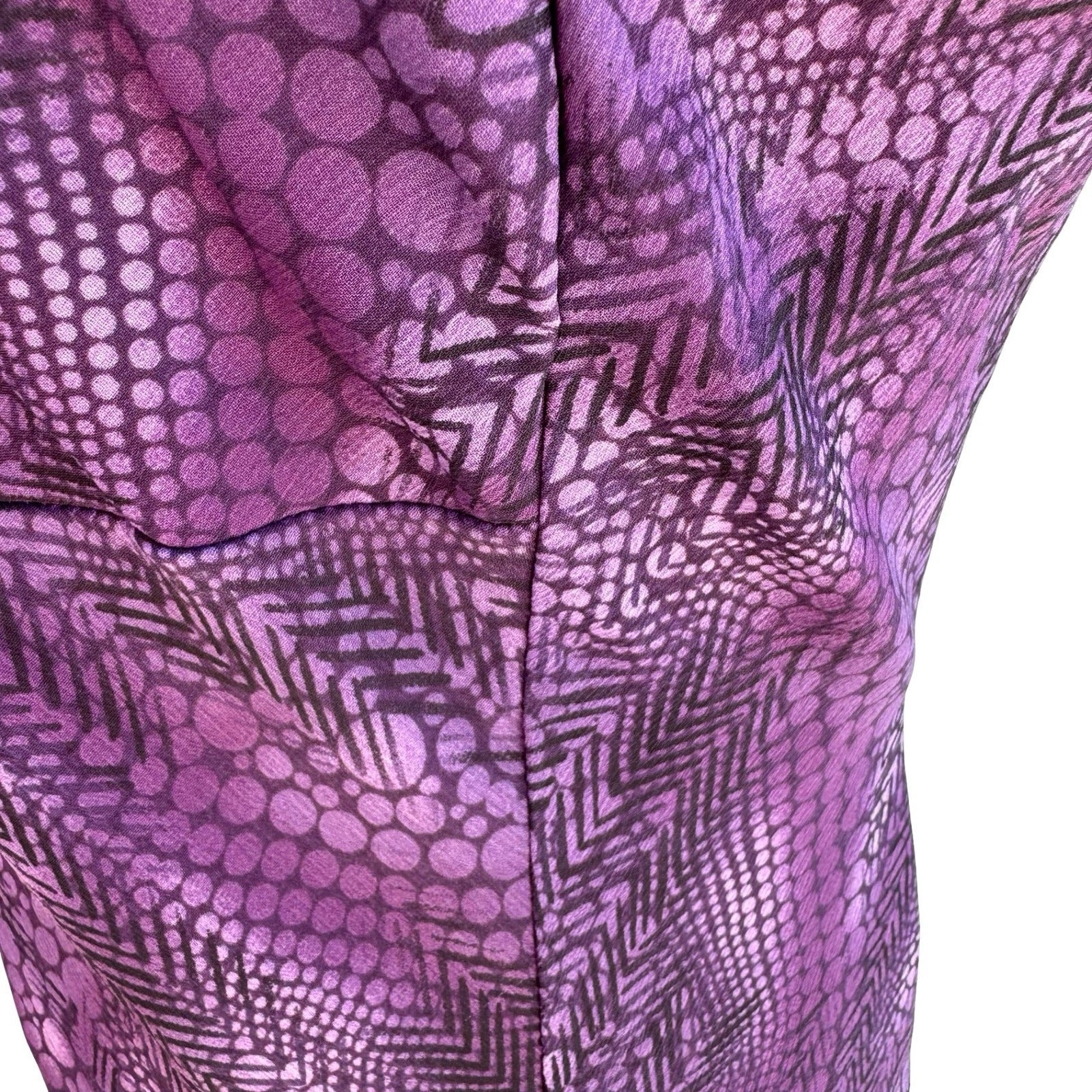 BIYAYCDA Y2K Purple Whimsigoth Snakeskin Tiered Midi Dress 10 Fairycore Romantic