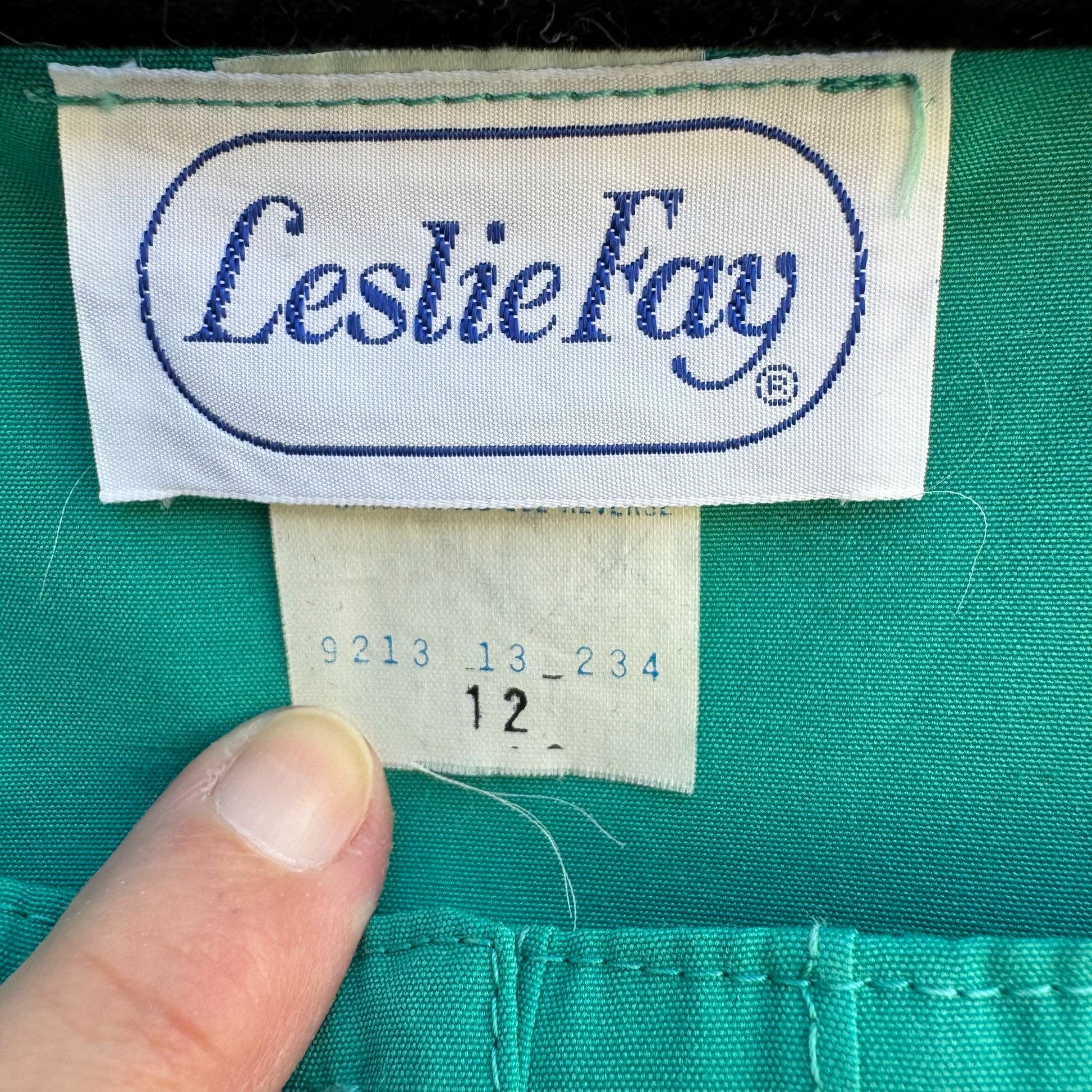 Leslie Fay Vintage Green Short-Sleeve Pintuck Detail Button Front Midi Dress 12