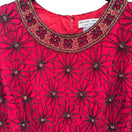 Switch Adrianna Papell Evening Essentials Vintage Womens Red Beaded Floral Crop Top XL 3 image