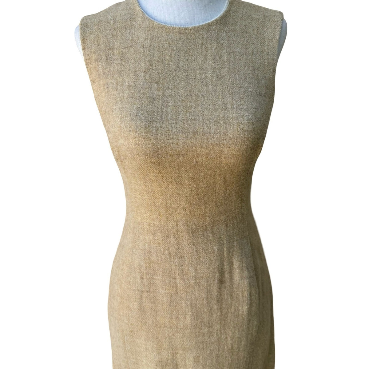 KORS Michael Kors Vintage Minimalist Old Money Wool Sleeveless Sheath Dress 6