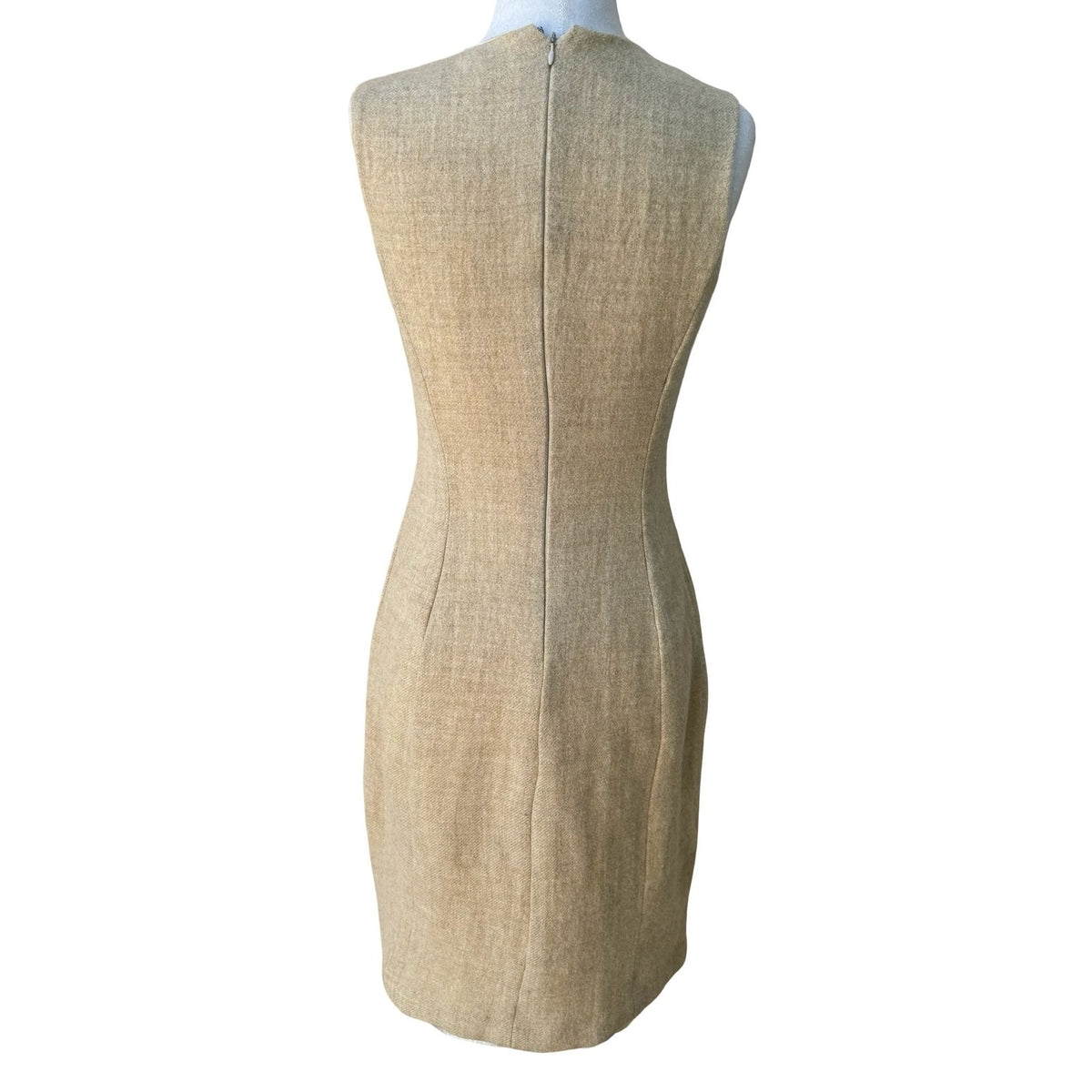 KORS Michael Kors Vintage Minimalist Old Money Wool Sleeveless Sheath Dress 6