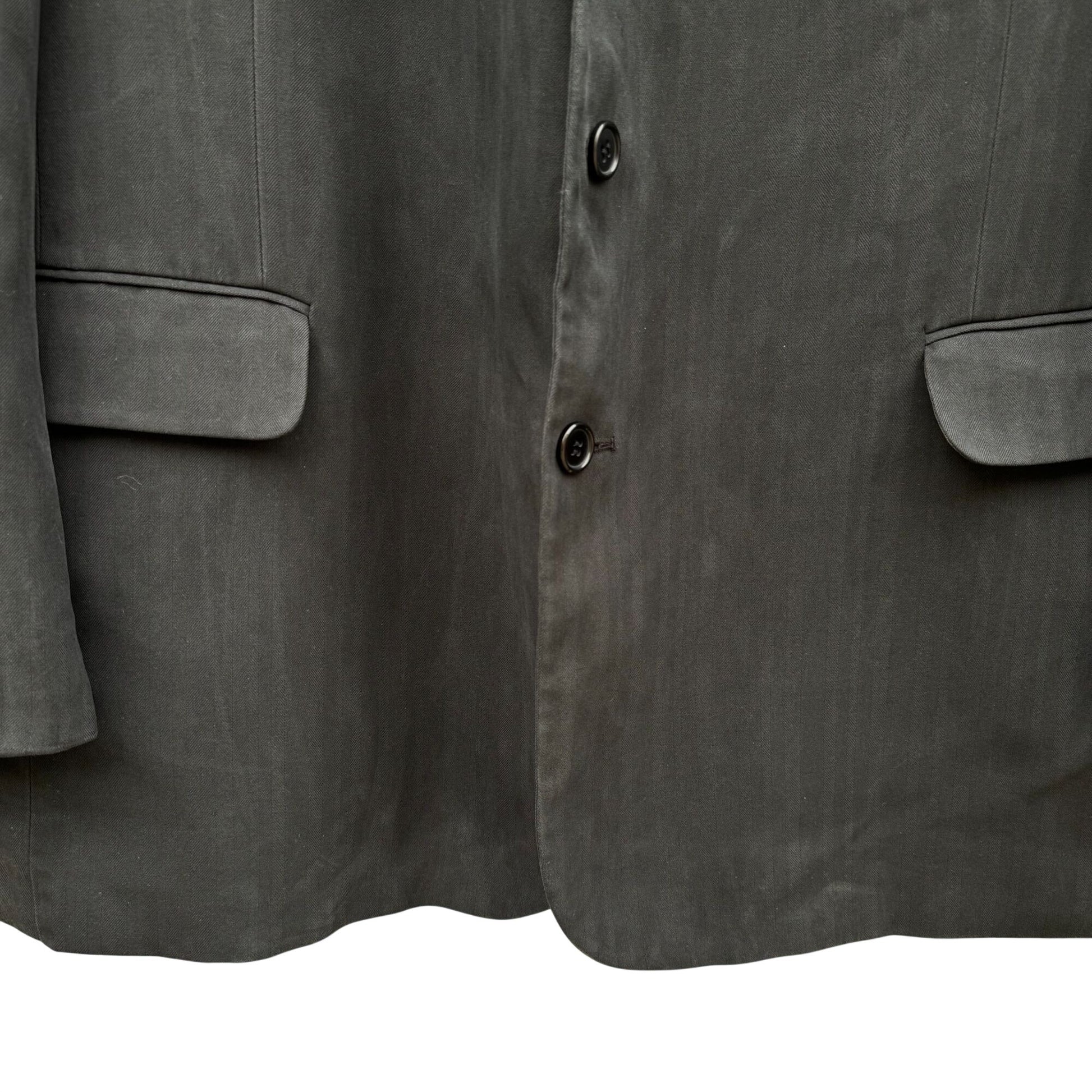 Cezar Del Prado Vintage Mens Black Silk Single Breasted 3 Button Blazer Jacket