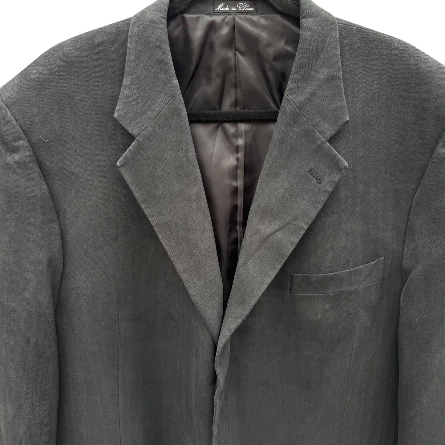 Cezar Del Prado Vintage Mens Black Silk Single Breasted 3 Button Blazer Jacket