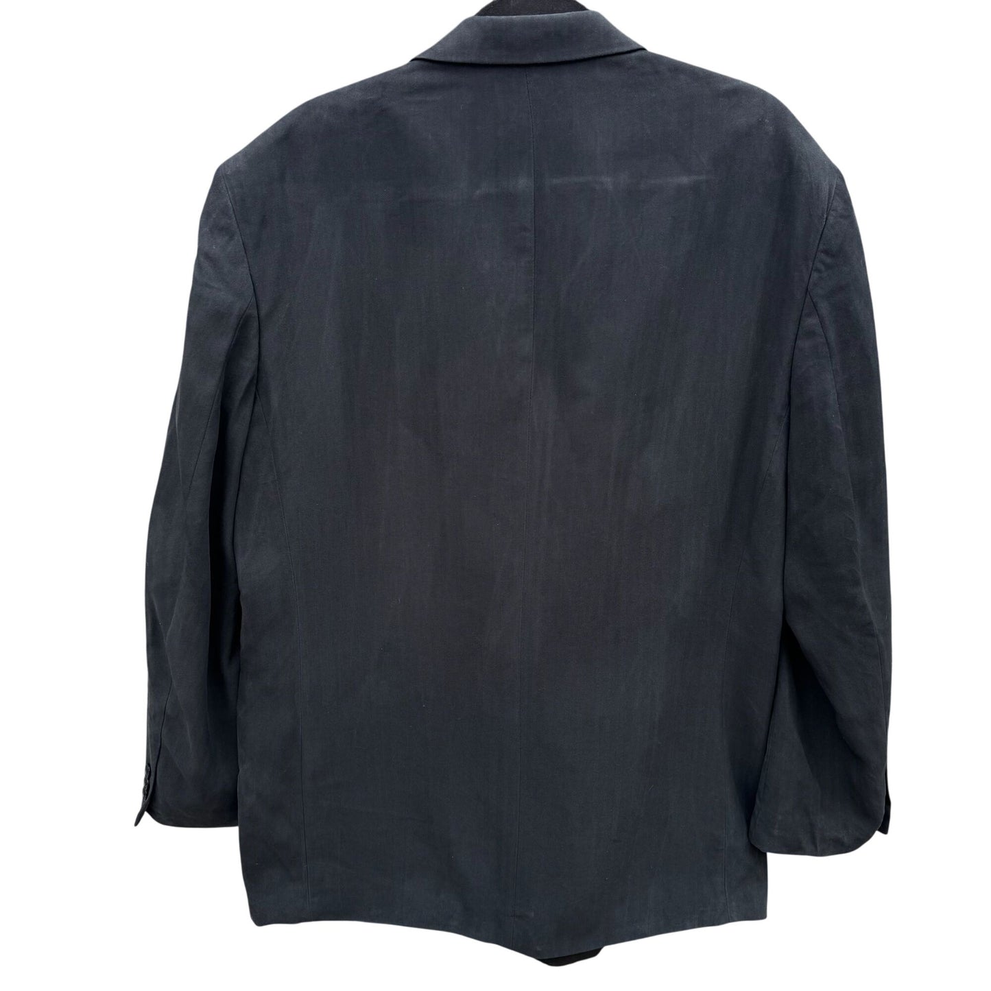 Cezar Del Prado Vintage Mens Black Silk Single Breasted 3 Button Blazer Jacket