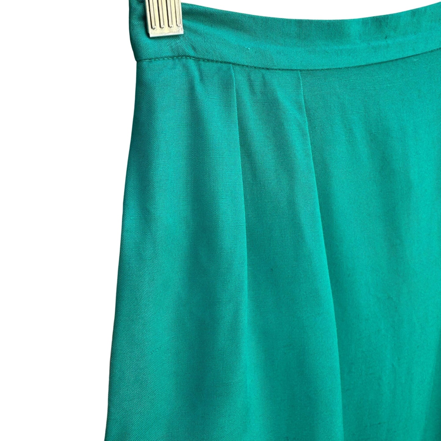 Christian Dior Vintage Womens Teal Short Sleeve Blazer Pencil Skirt Suit Set 4