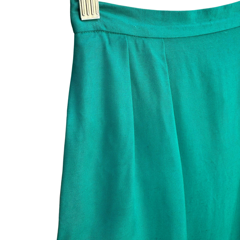 Christian Dior Vintage Womens Teal Short Sleeve Blazer Pencil Skirt Suit Set 4