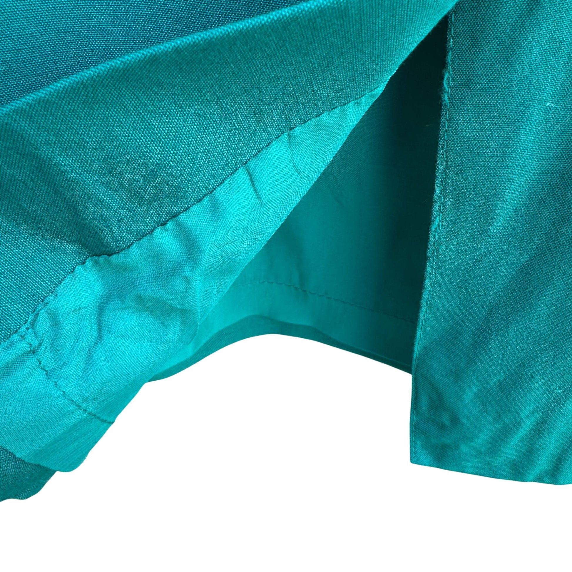 Christian Dior Vintage Womens Teal Short Sleeve Blazer Pencil Skirt Suit Set 4