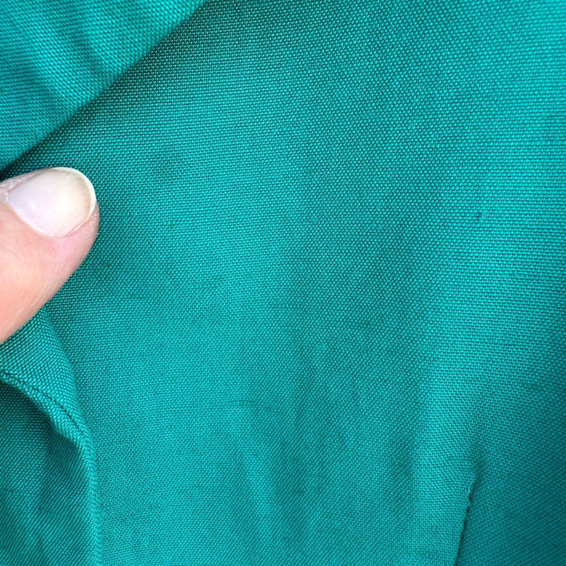 Christian Dior Vintage Womens Teal Short Sleeve Blazer Pencil Skirt Suit Set 4