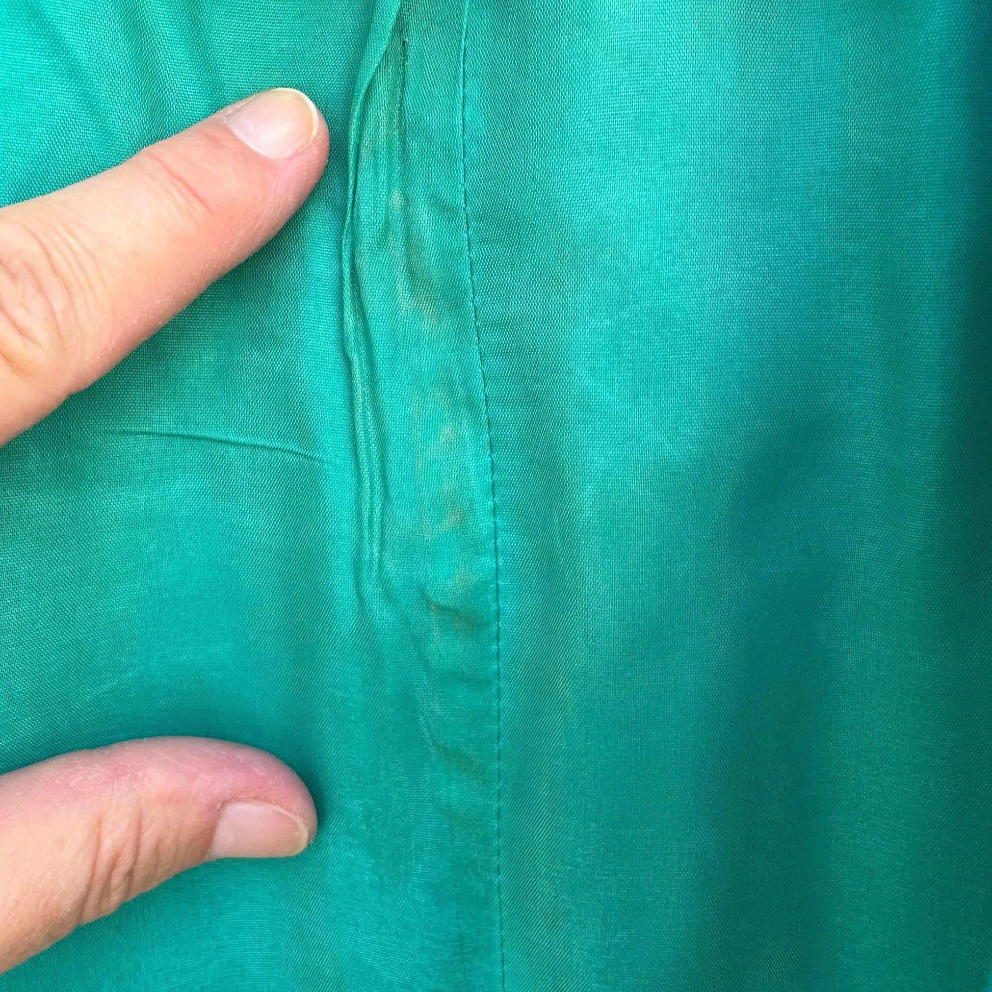 Christian Dior Vintage Womens Teal Short Sleeve Blazer Pencil Skirt Suit Set 4