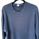 Switch Club Monaco Mens Navy Waffle Knit Crewneck Cotton Thermal Long Sleeve Shirt XL 2 image