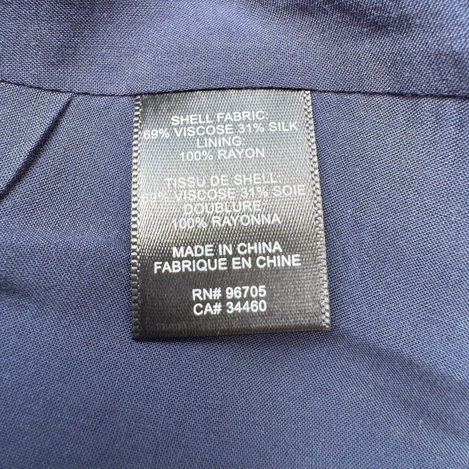 Rebecca Taylor Navy Blue Silver Floral Burnout Velvet Silk Mini Dress Size 2