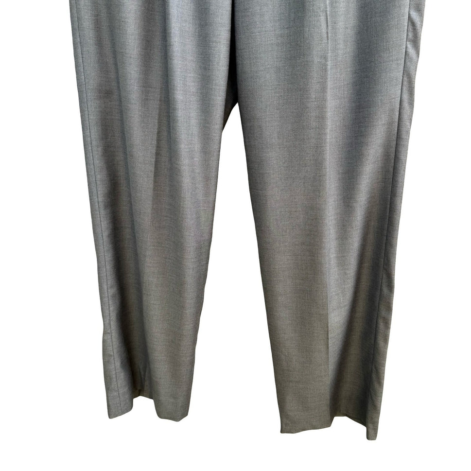 Giorgio Fiorelli Professional Double Pleated Dress Pants Super 150s Grey Mens 36