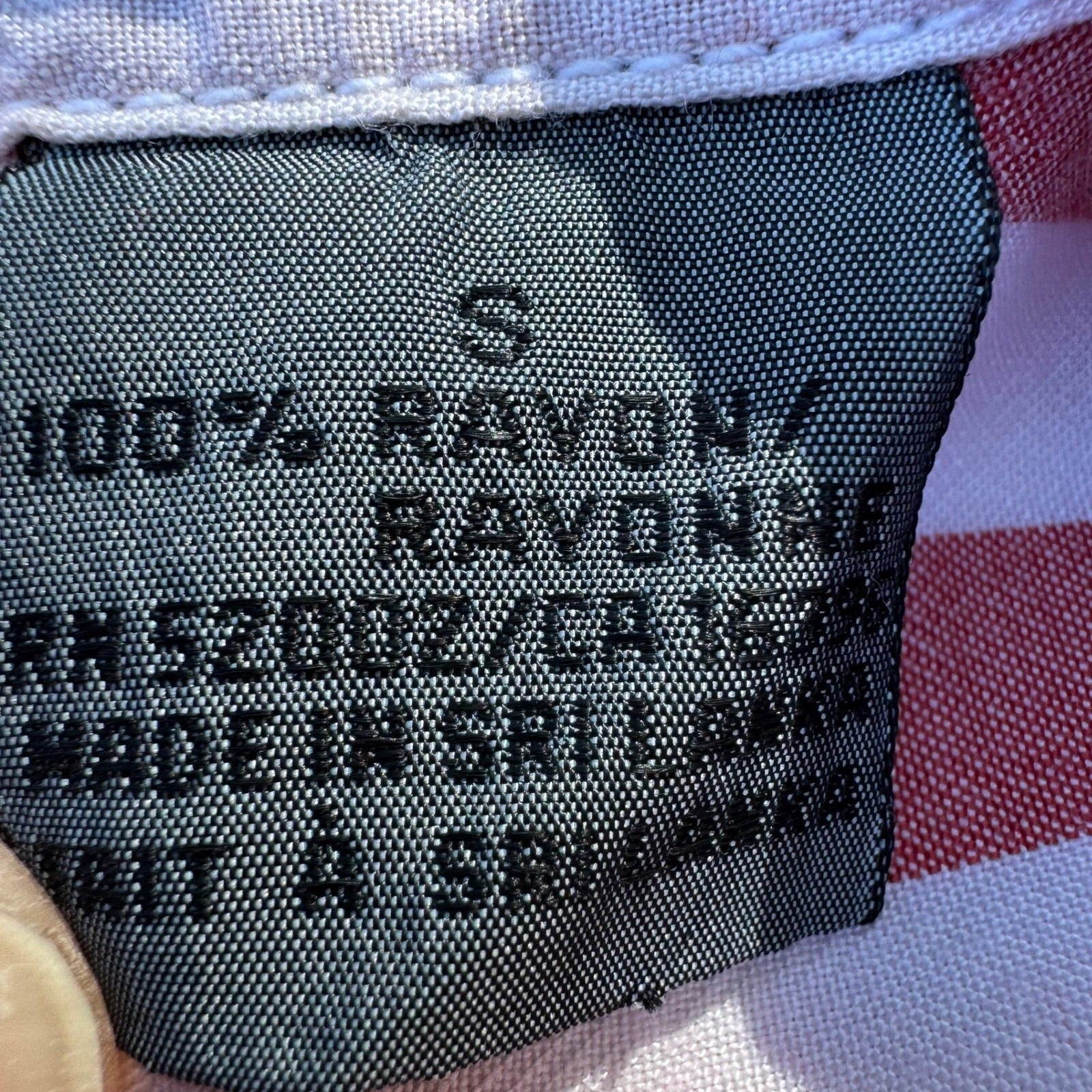 Lizwear Vintage 90s Womens S Red White Striped Long Sleeve Button Down Shirt